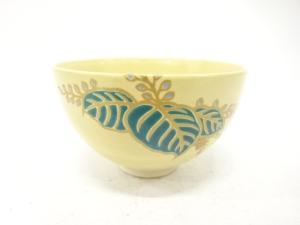 作家物　金彩色絵　菊桐　茶碗